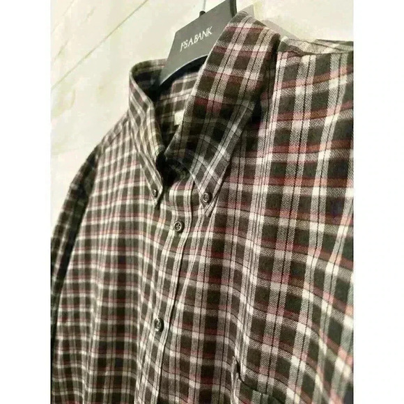 NEW JoS A Bank Mens 2XLT Casual Dress Shirt Tattersall Plaid Tailored Fit - Picture 1 of 9
